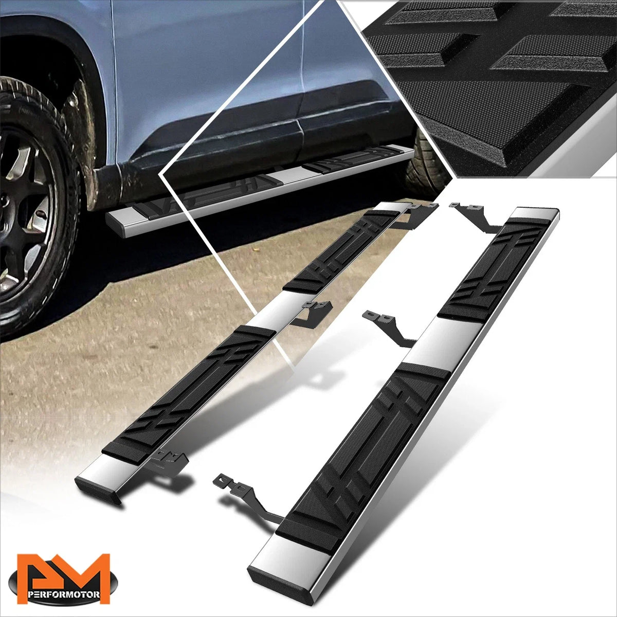 Set of 2 Polished Side Step Pads for Honda Pilot (2023–2025)