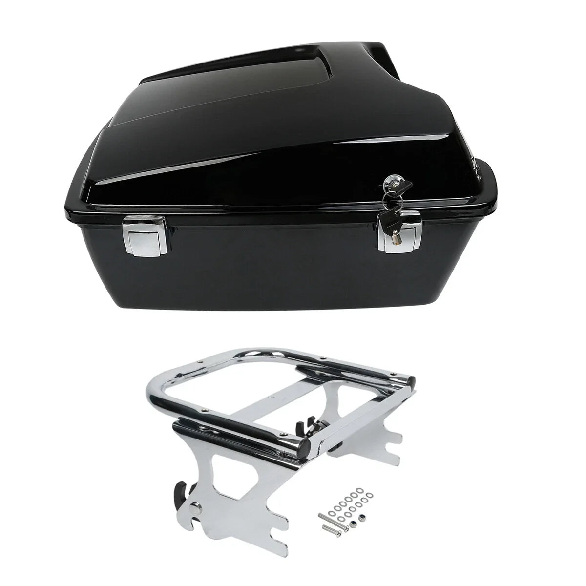 Chopped Trunk Chrome Mount Rack for Harley Touring (1997–2008)