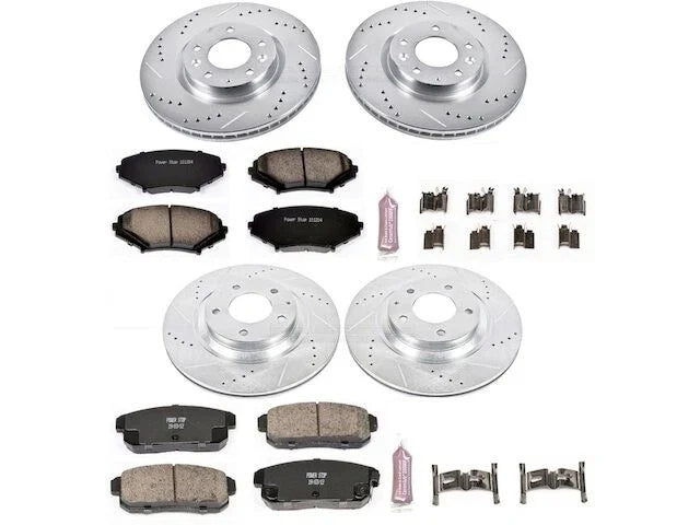 Front and Rear Brake Pad and Rotor Kit for Mazda RX8 (2004–2008) SN598BX
