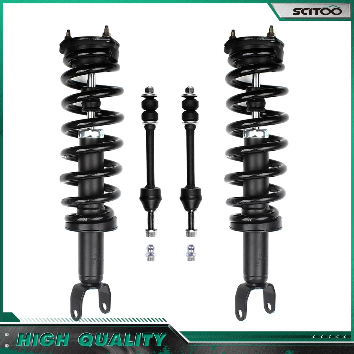 Set of 4 Quick Front Struts & Sway Bar End Links for Dodge Ram 1500 (2009–2014)