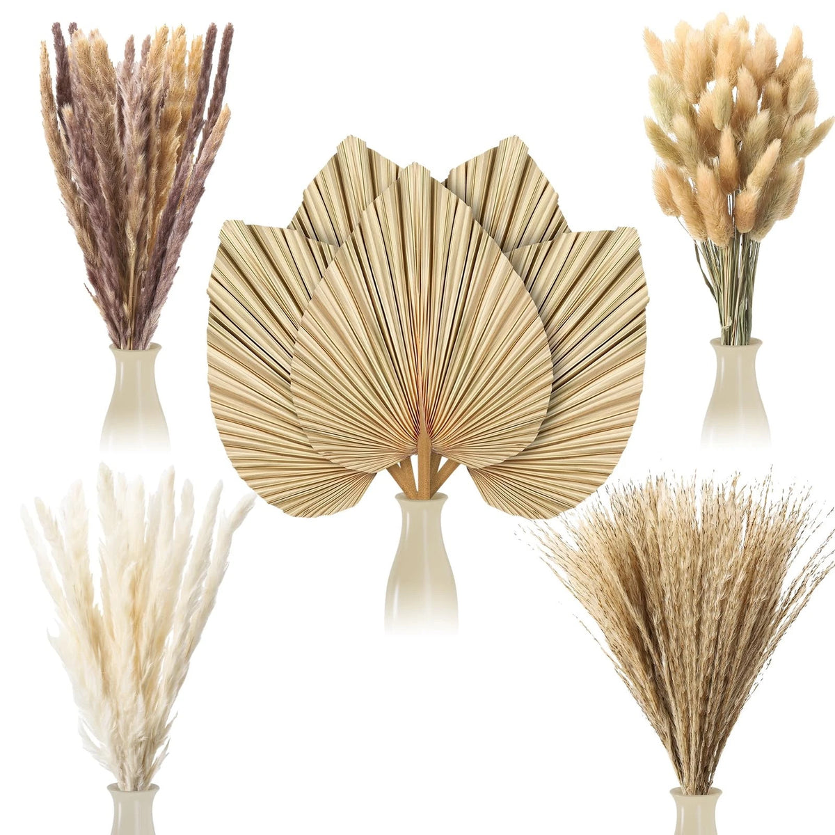 105 Pcs Dried Pampas Grass Decor for Home Decoration (No Part Numbers)