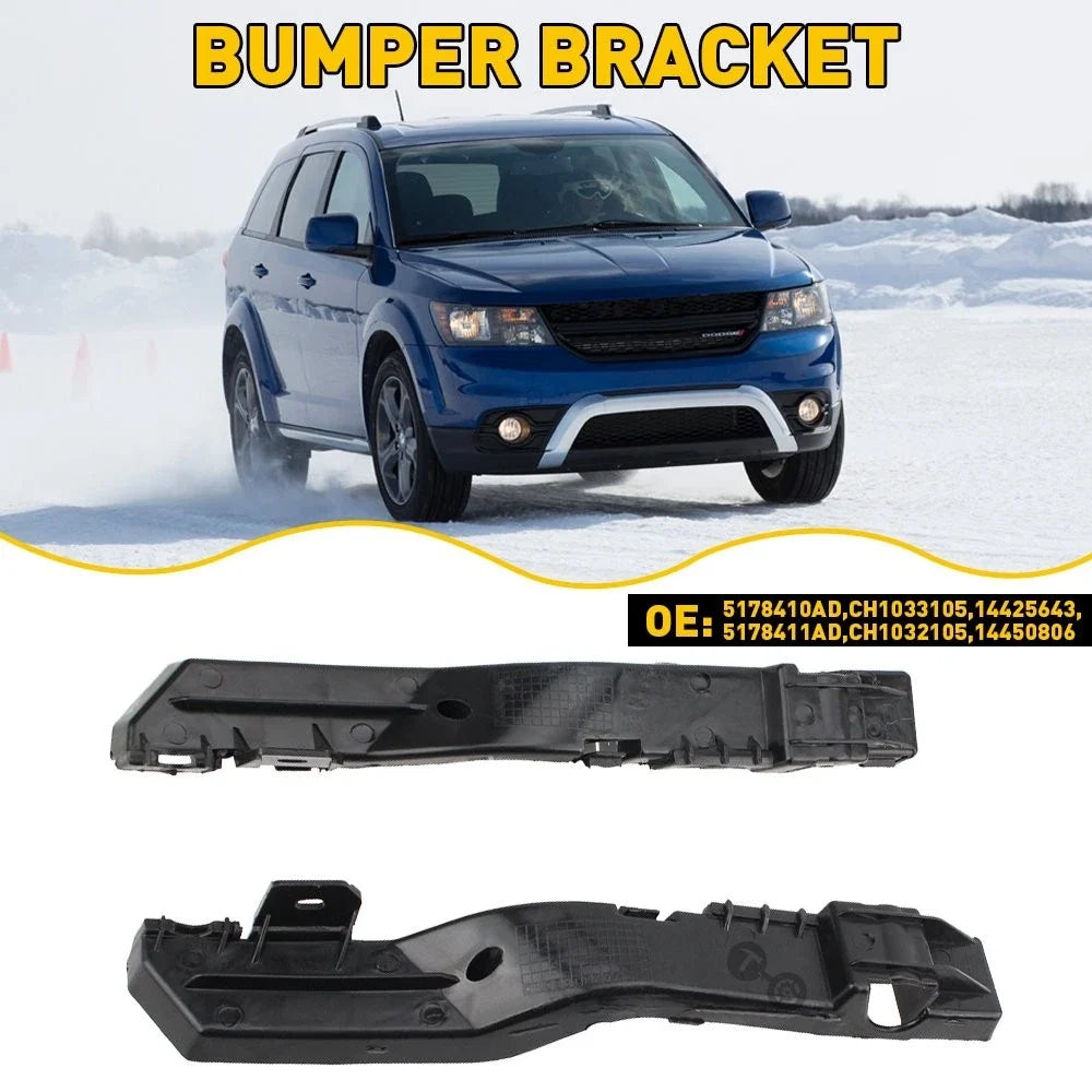 Bumper Bracket Set of 2 for Dodge Journey (2009–2018) Front Plastic