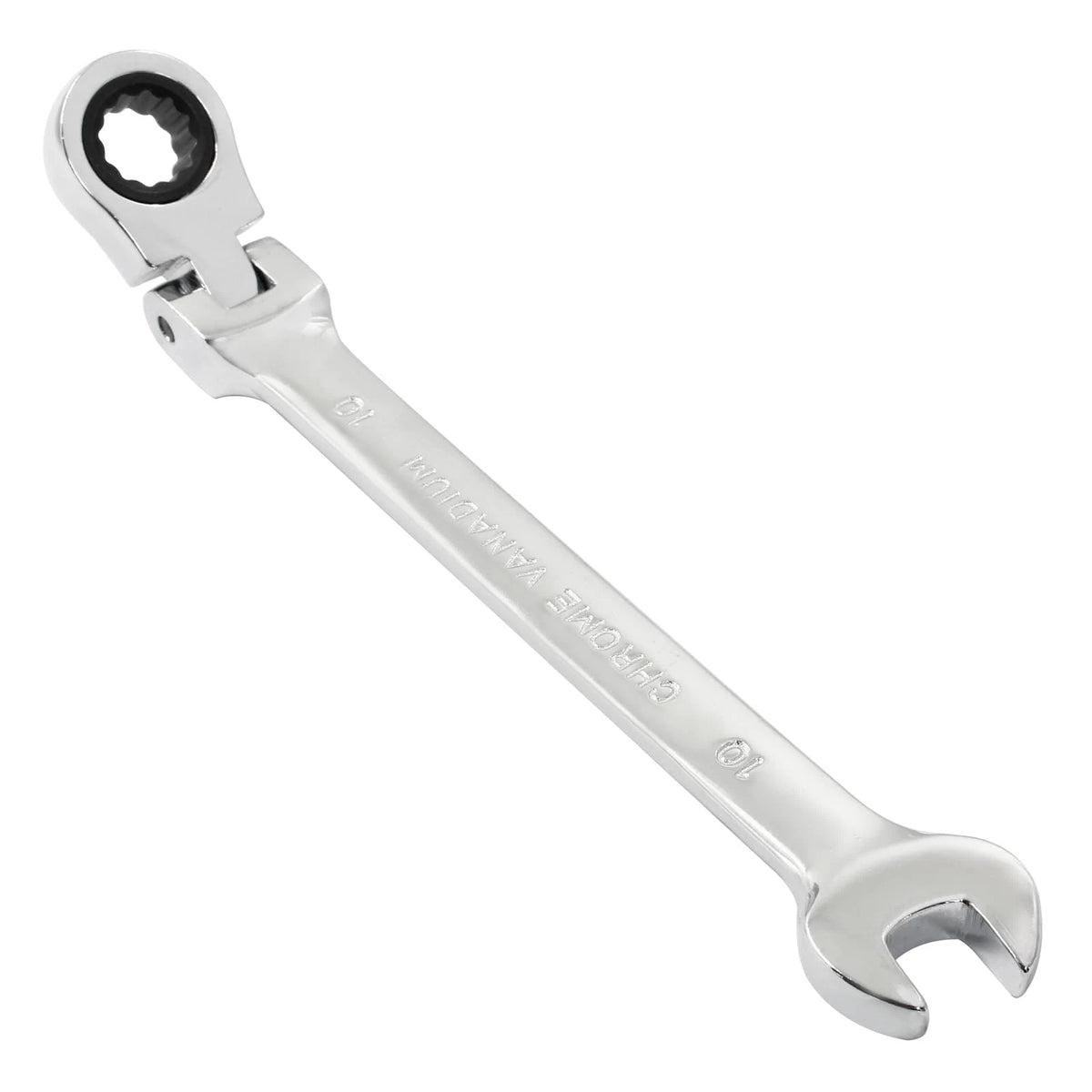 10mm Flex-Head Ratcheting Wrench for Professional Use