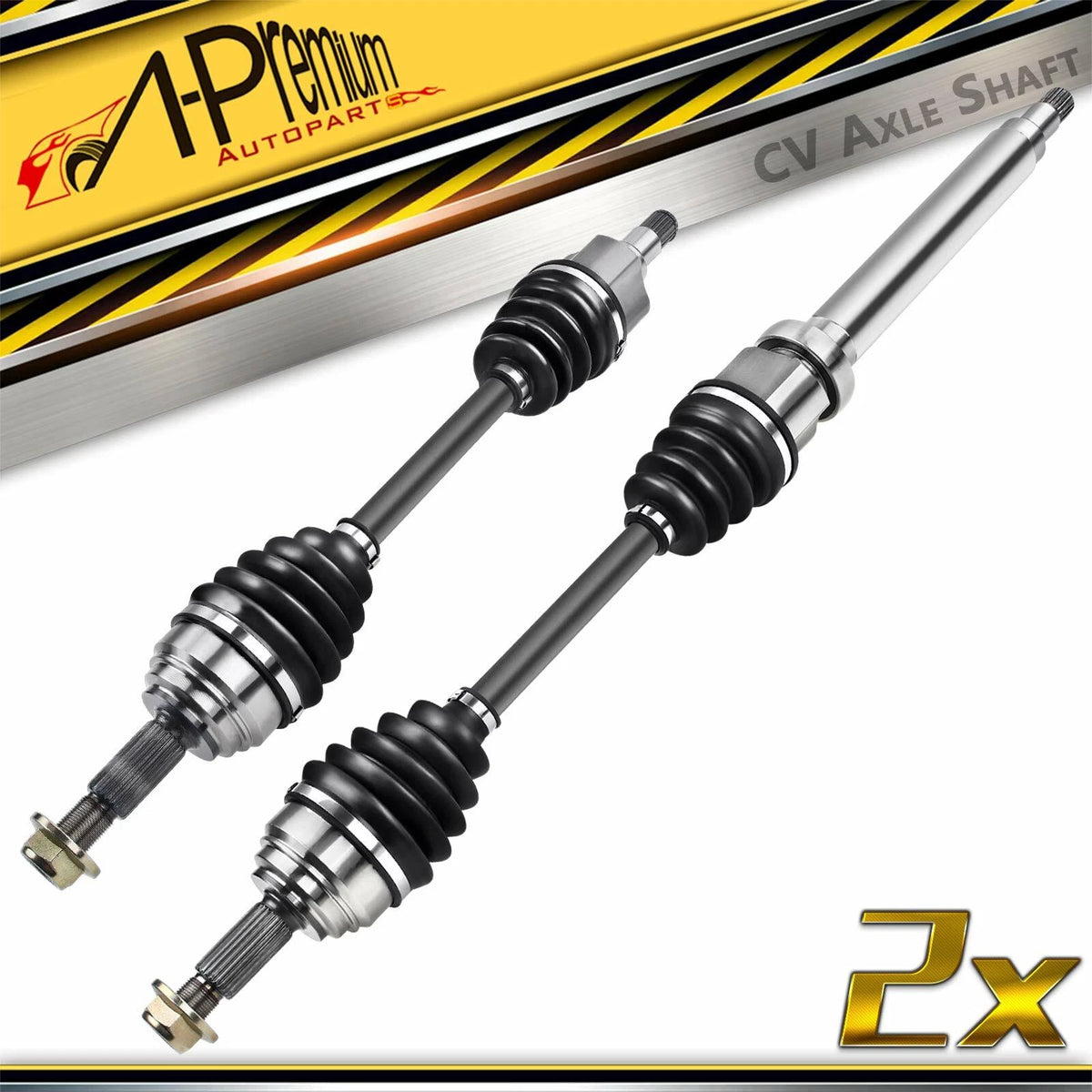 A-Premium Pair Front CV Axle Assembly for Ford Fiesta (2014–2018) CV1Z3B437A, CV1Z3B436A
