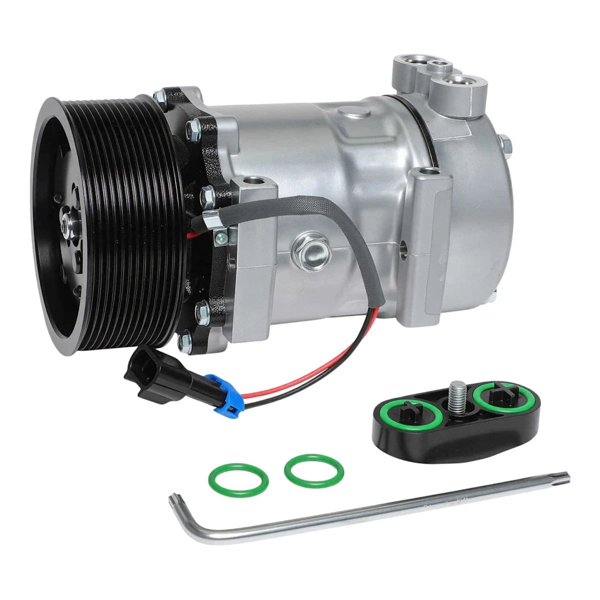 A/C Compressor with Clutch for Peterbilt 388 (2008–2010) 17977781, CO4078C