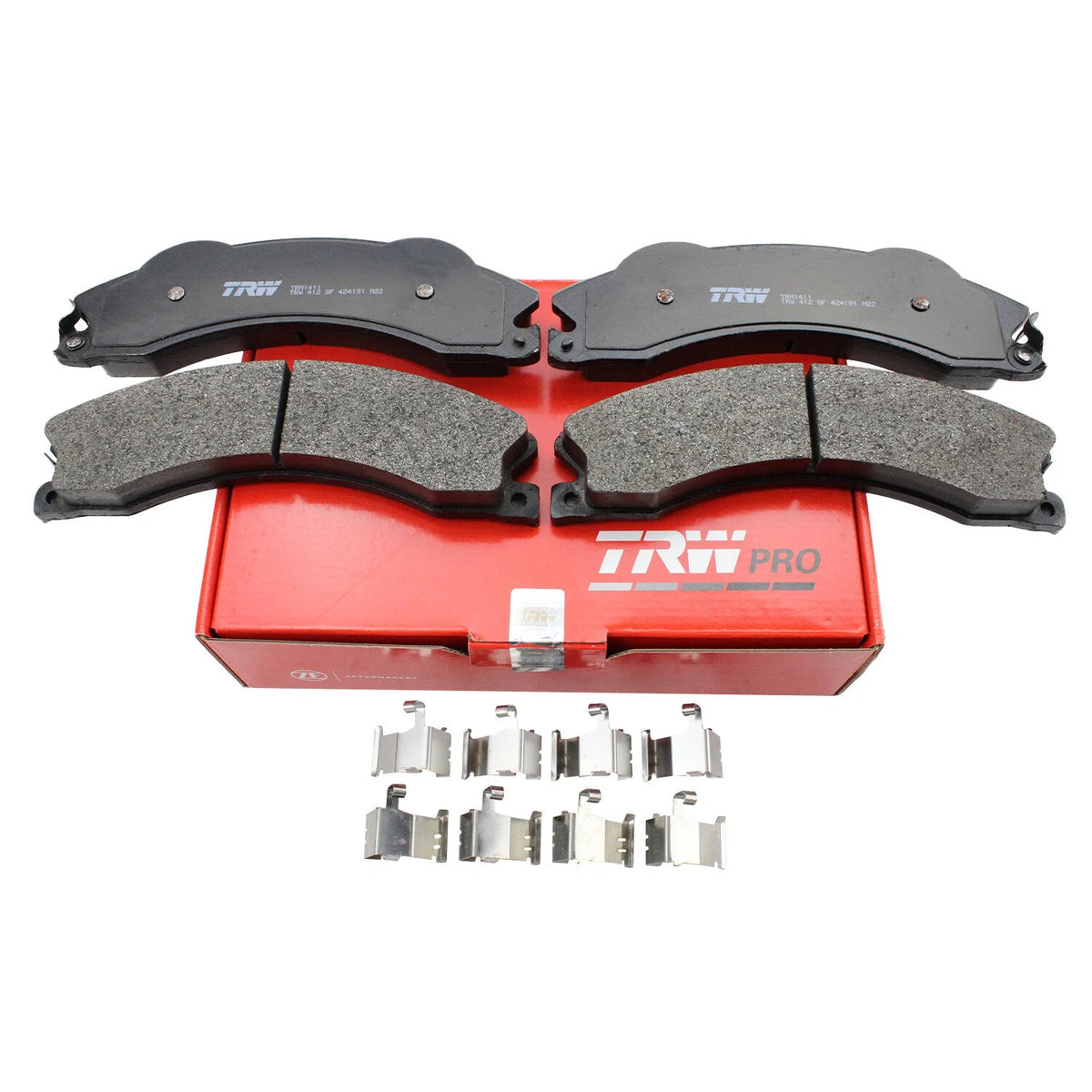 Brake Pad Set w/ Clips for Chevrolet GMC (TRW Pro)