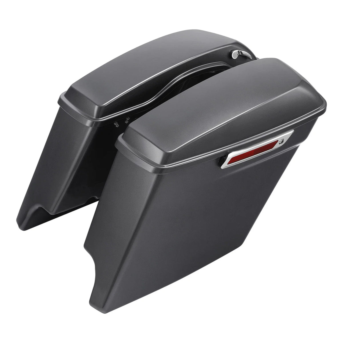 5" Stretched Saddlebags for Harley Road Glide (2014–2024) Gauntlet Gray Metallic