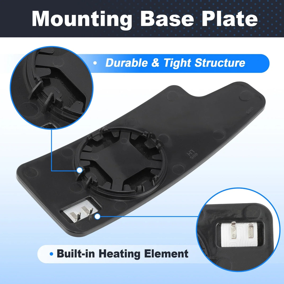 Left Side Heated Rearview Lower Mirror Glass for Chevy Silverado, GMC Sierra