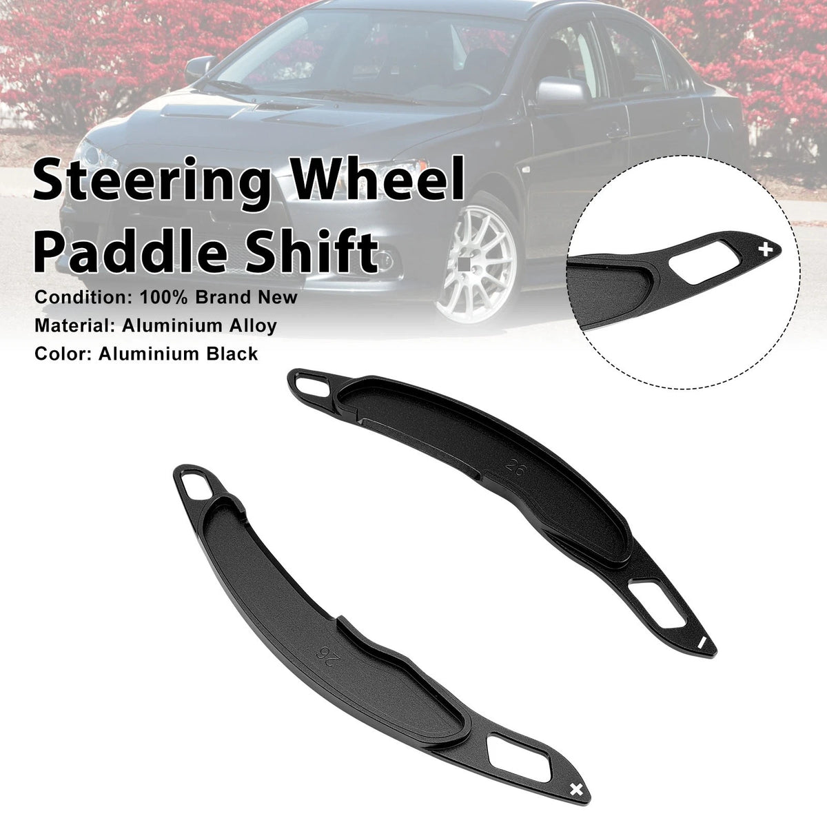 Steering Wheel Paddle Shifter for Mitsubishi ASX (2013–2015) Aluminium Black