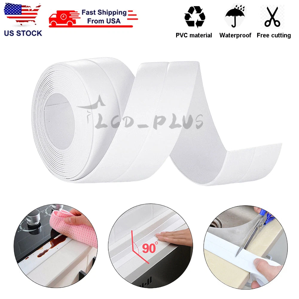 PVC Self Adhesive Caulk Sealing Strip Tape for Kitchen Bathroom