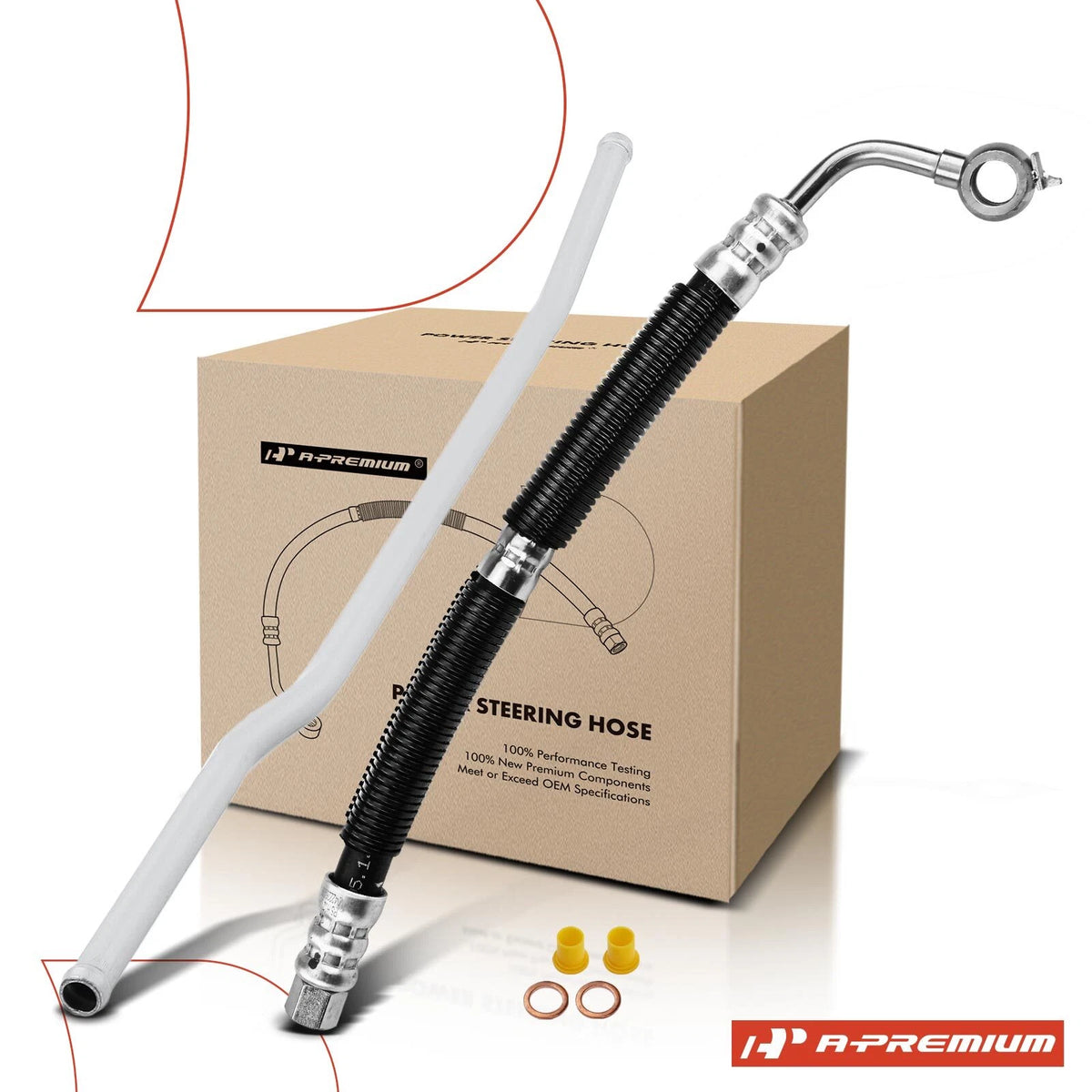 2X Power Steering Pressure and Return Line Hose for Mitsubishi Eclipse (MR272247, MR272243, 3402134)