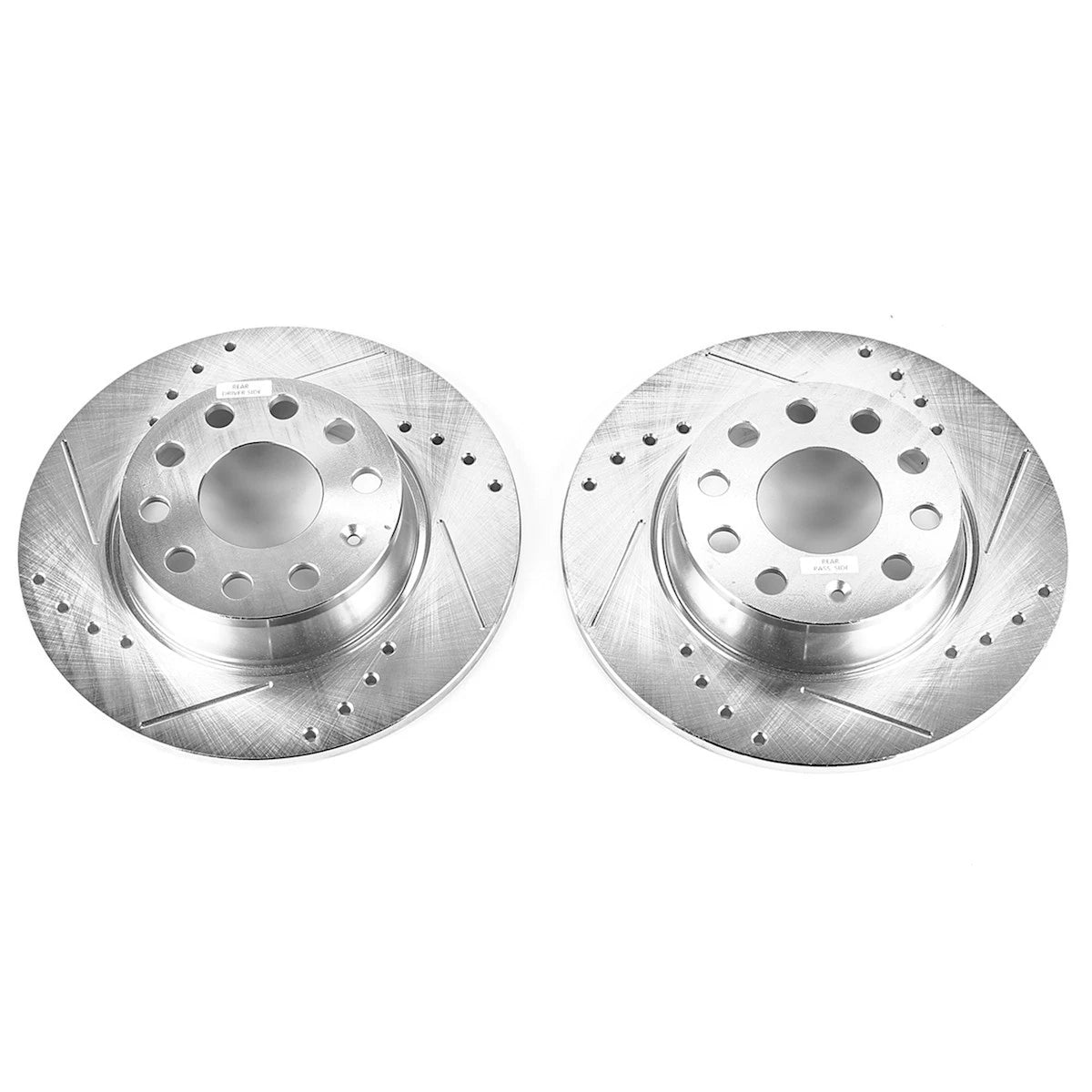 2X Powerstop Brake Discs EBR1204XPR for VW Audi A3 Quattro Passat (2013–2024)