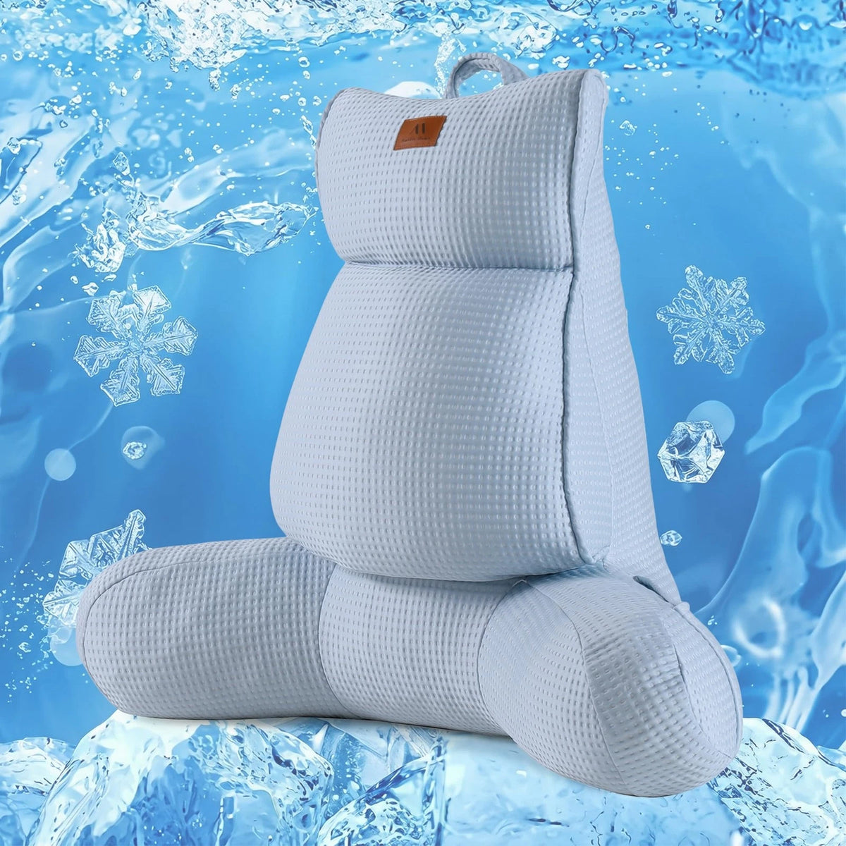 Cooling Reading Pillow with Arms for Adults - Breathable Waffle Fabric