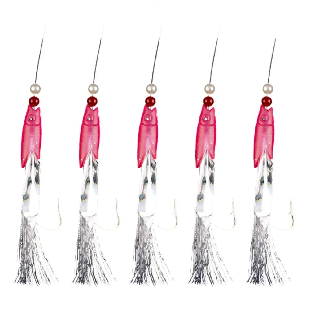 5pcs Sabiki Lure Rigs with Hooks for Deep Sea Fishing