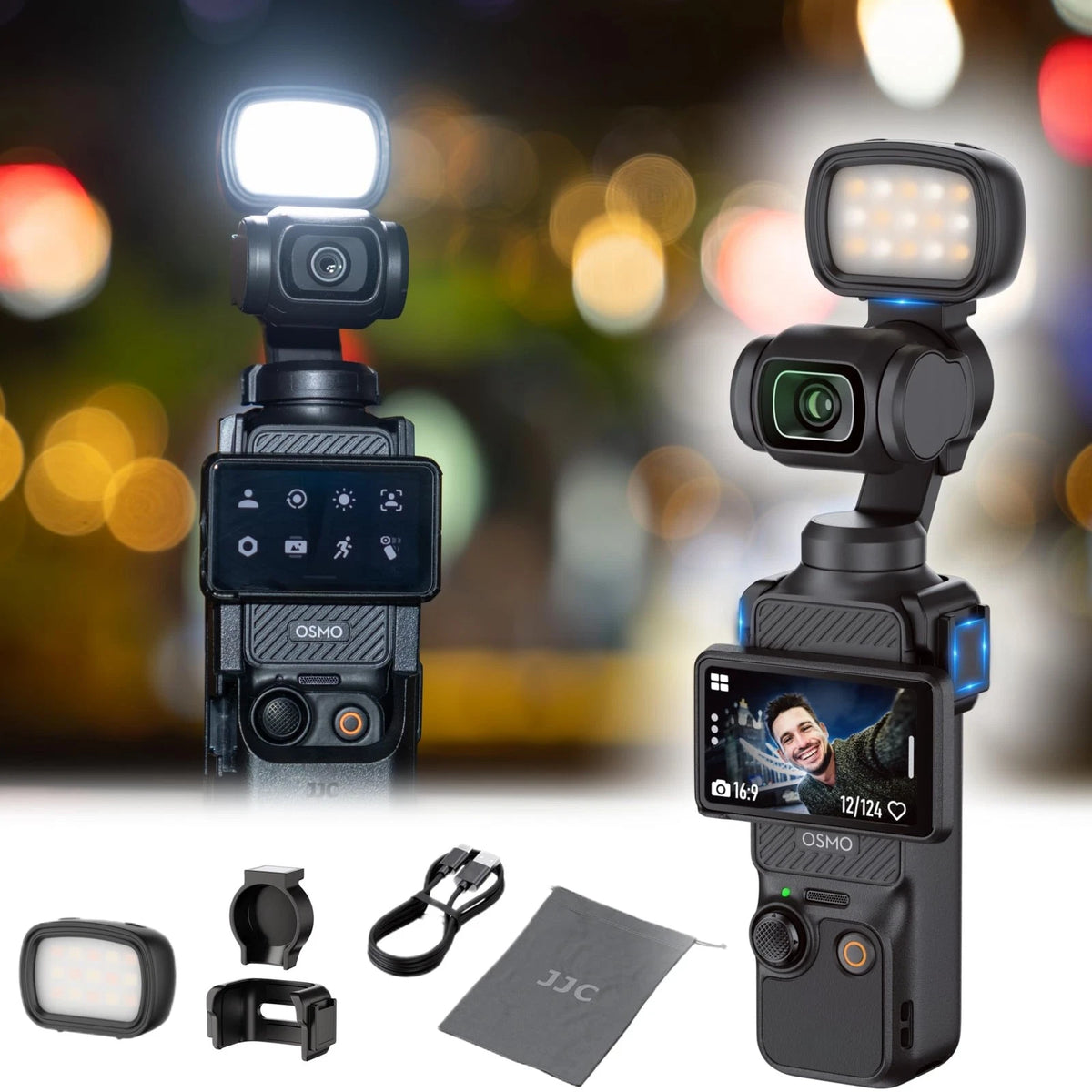 JJC Pocket3 LED Light for DJI Osmo Pocket 3 (2023)