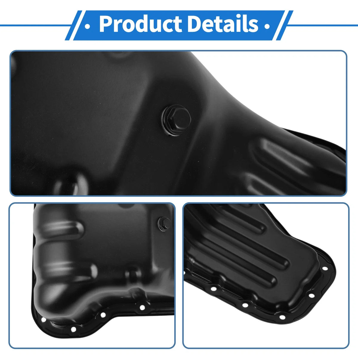1 Pc Engine Oil Pan No.121020C020 for Toyota Hilux (2015) Steel Black