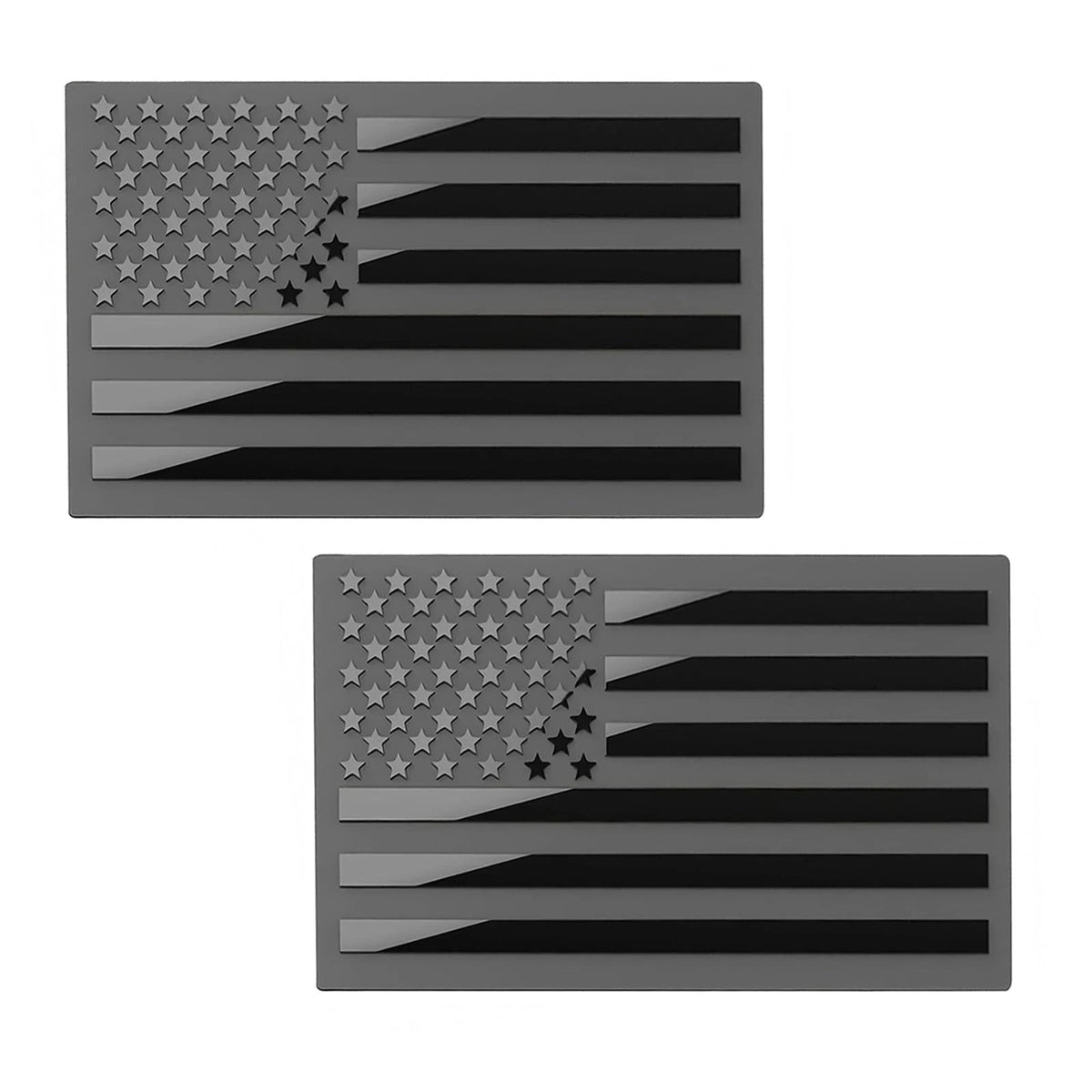 2X 3D Embossed American Flag Decal for Car