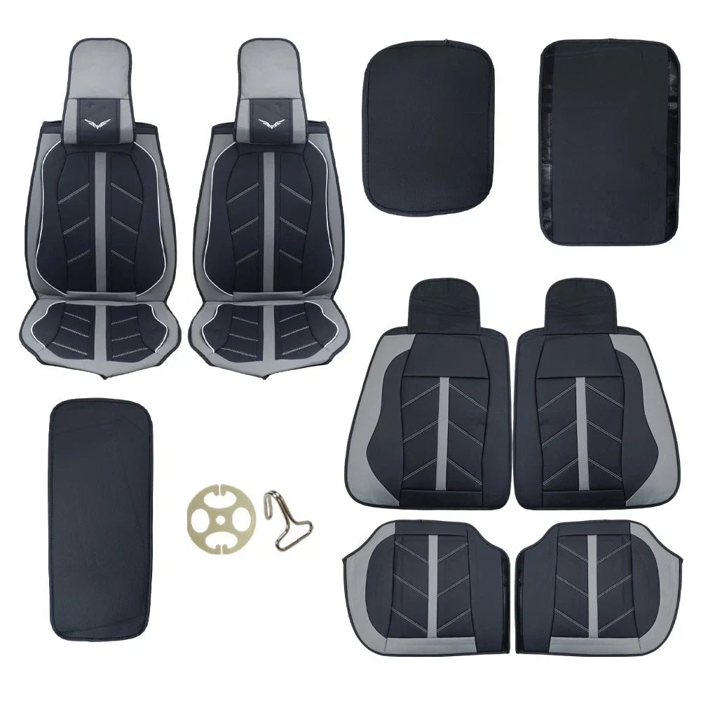 Set of 2 PU Leather Waterproof Seat Covers for Ford F-150
