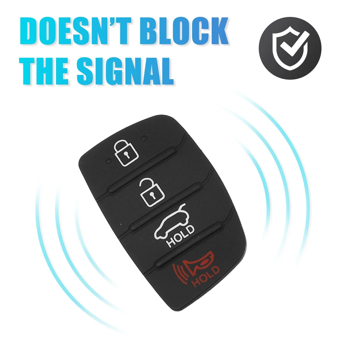 Set of 4 Button Car Remote Fob Case Insert Rubber Pad for Hyundai