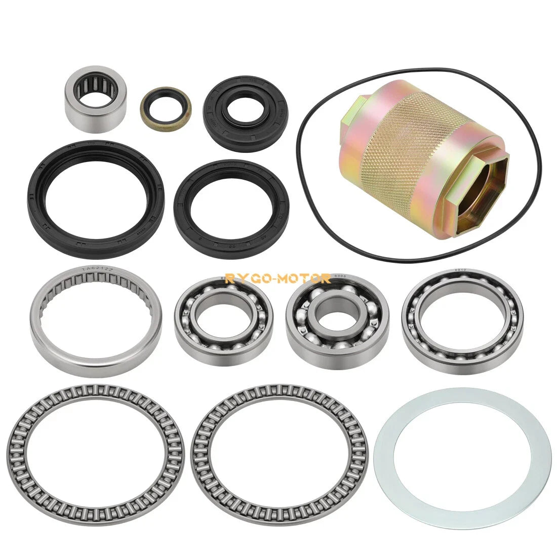 Front Differential Bearing Seal Kit with Nut Tool for Kawasaki Brute Force 650 750 (2005–2022)