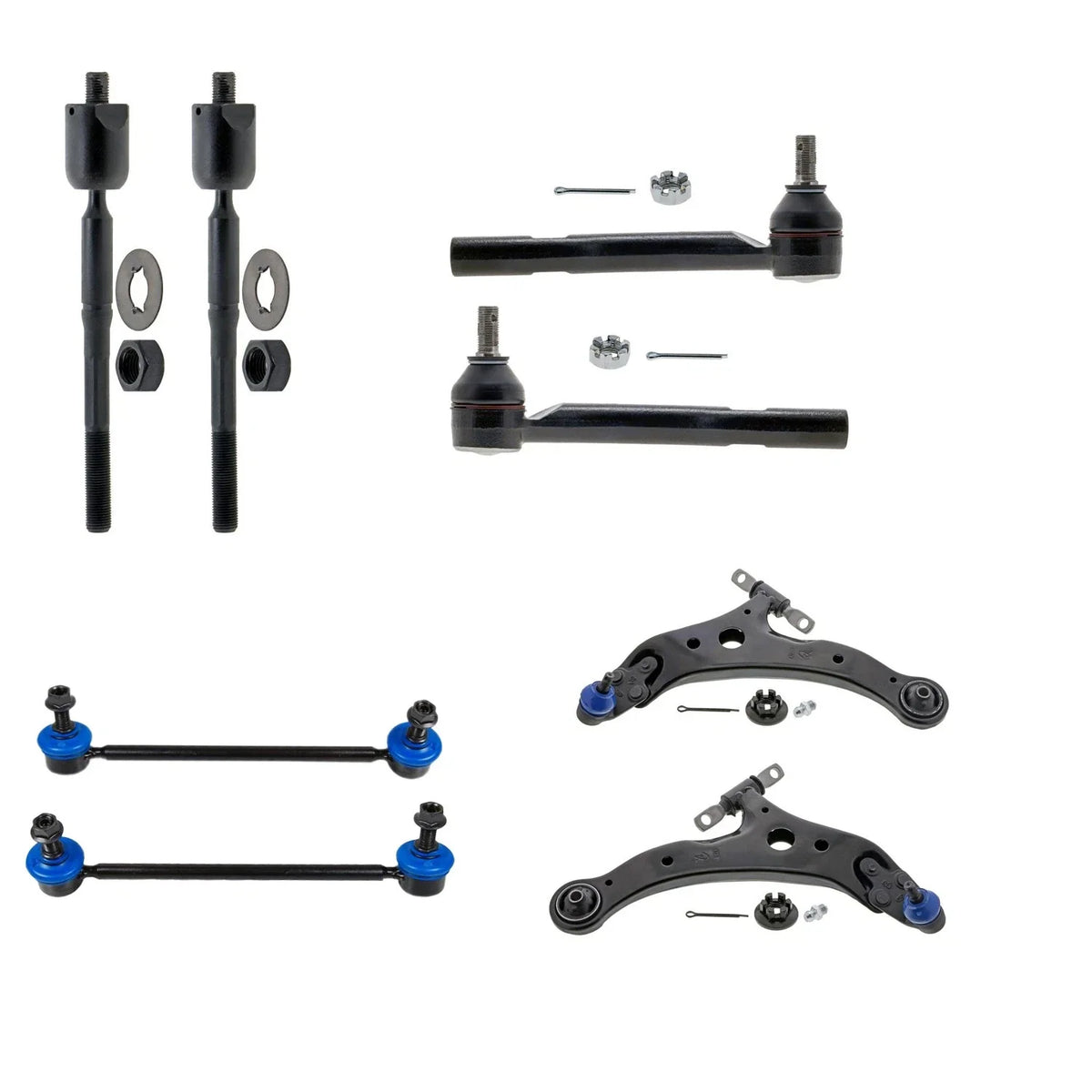 Mevotech Supreme Front Lower Control Arm Tie Rod Sway Bar Kit for Lexus ES350 (2007–2012)