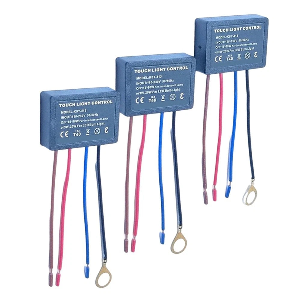 3-Piece LED Touch Dimmer Controller for Home Desk Lamps