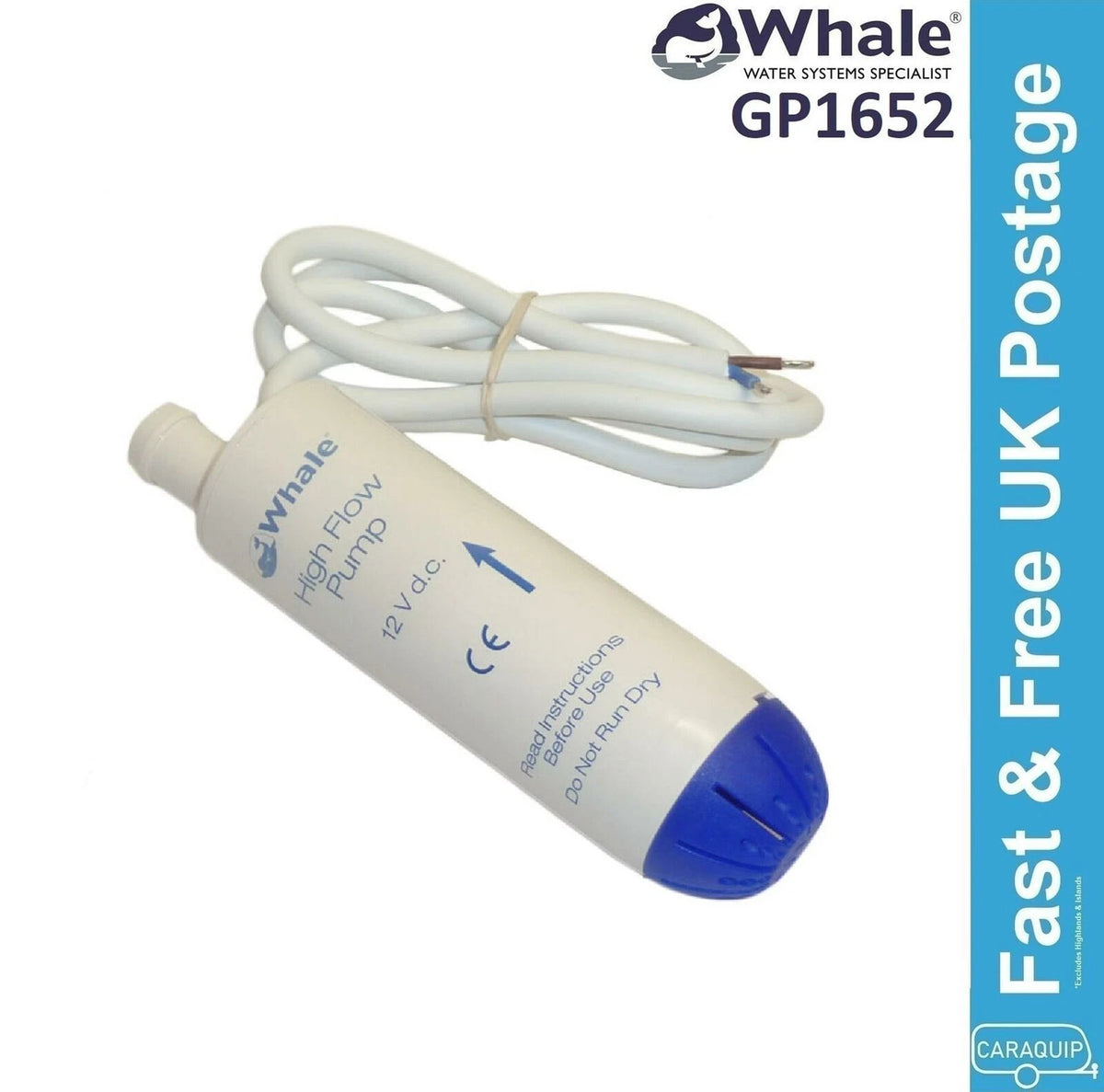 12V High Flow Submersible Water Pump for Caravan Motorhome Boat (GP1652)