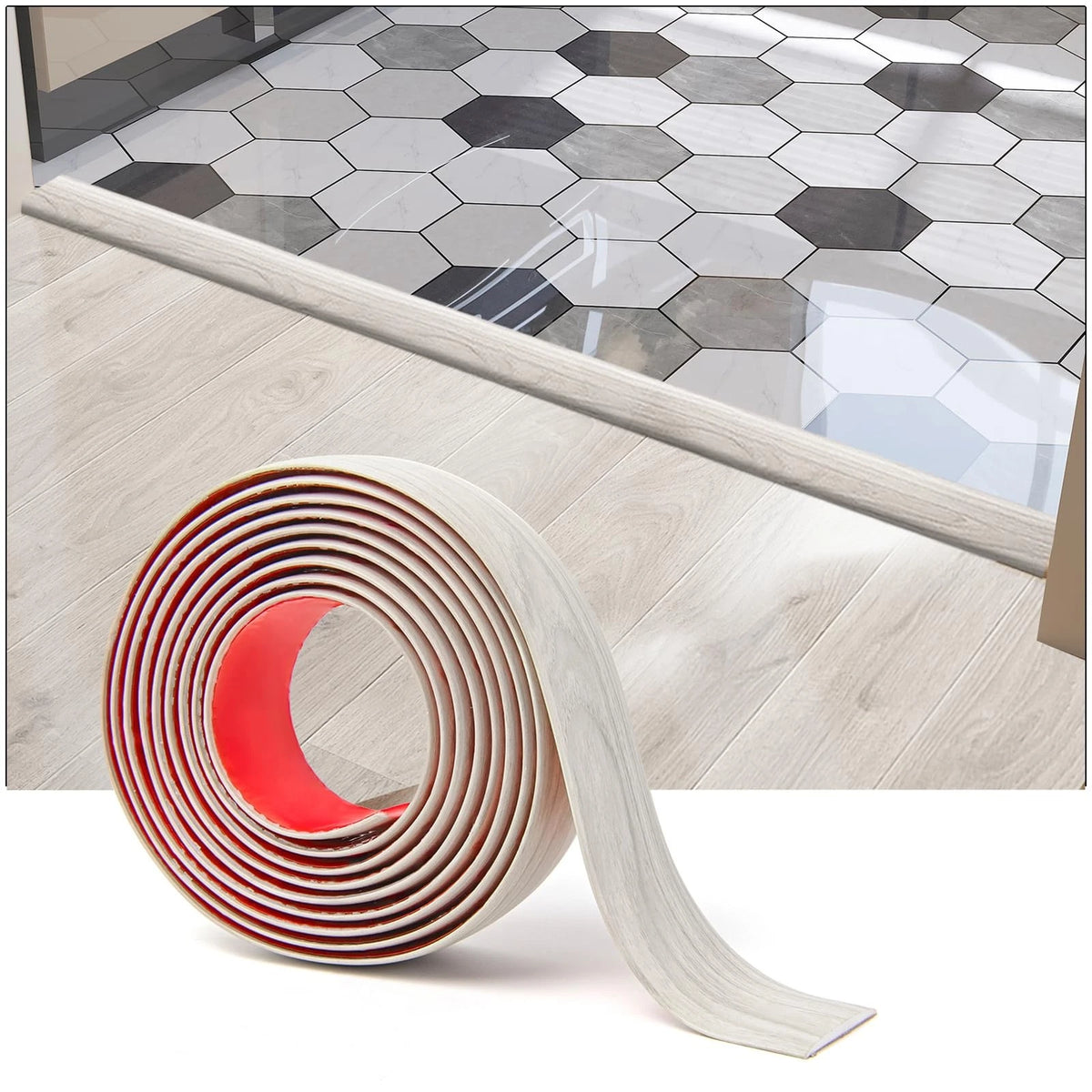 10 FT Self Adhesive Vinyl Floor Transition Strip for Automotive Use
