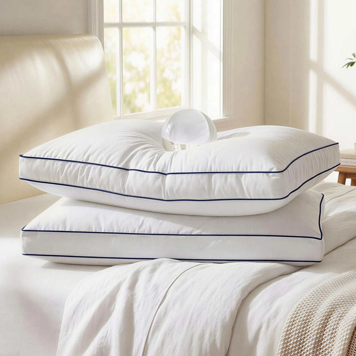 Set of 2 Down Pillows for Queen Size (Luxury Hotel Collection)
