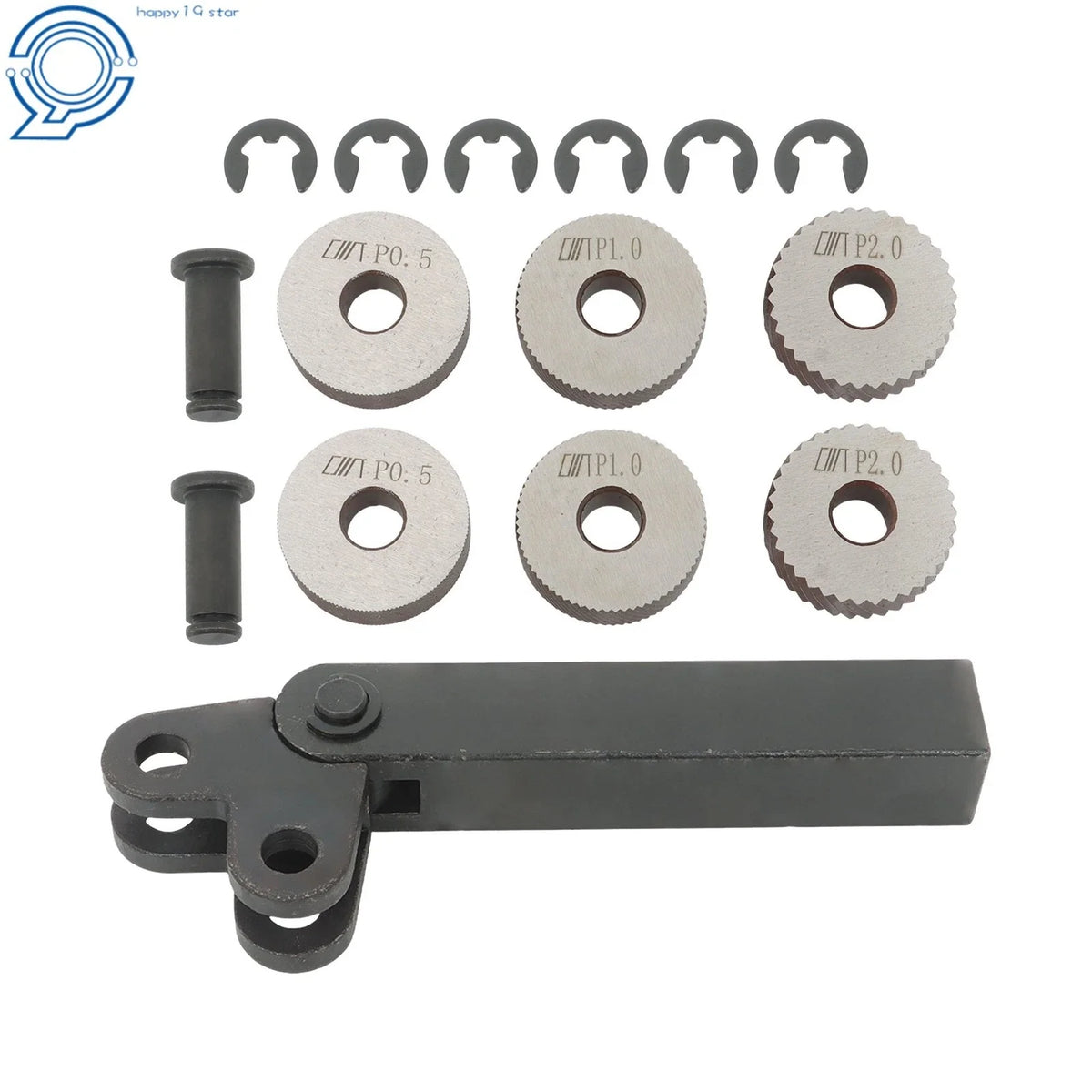 7-Pc Knurling Tool Set for Automotive Applications (0.5-2.0mm Pitch)