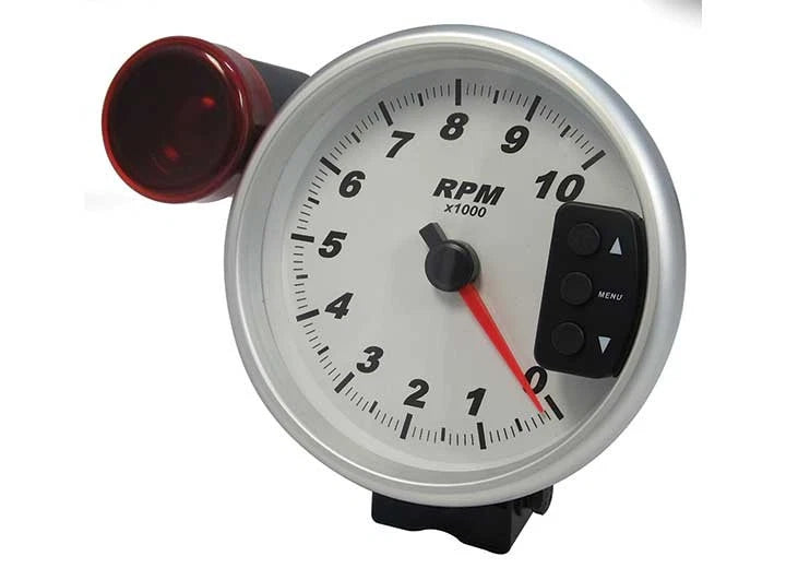5" Big End Tachometer for Super Comp (15216) 0-10,000 RPM White Face w/ Shift Light