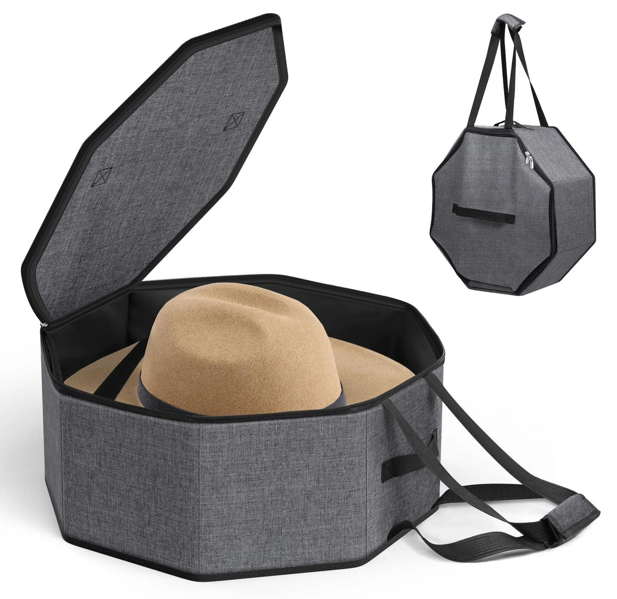 Collapsible Cowboy Cap Organizer for Travel and Storage