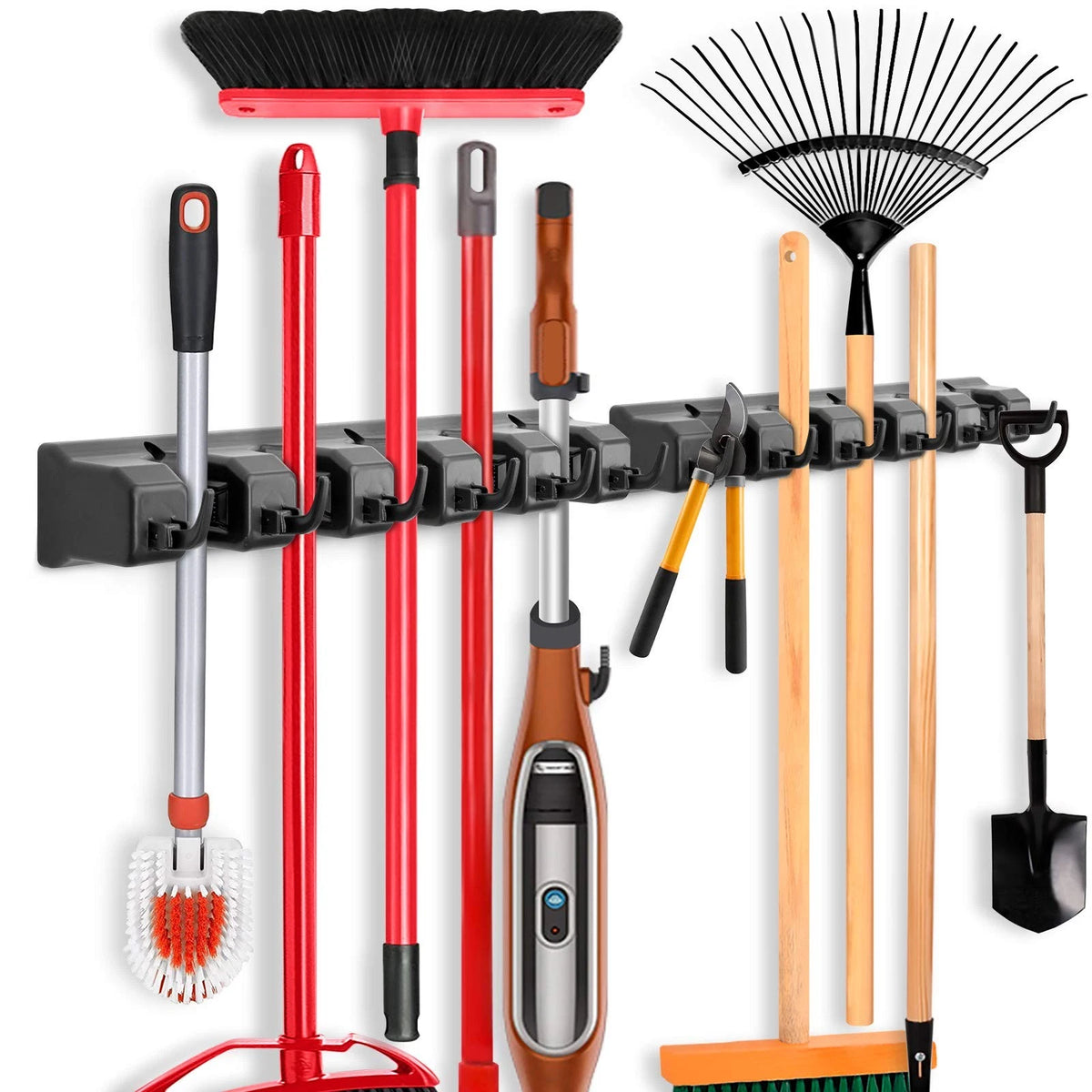 2X Mop and Broom Holder for Wall Mount (16 inches)