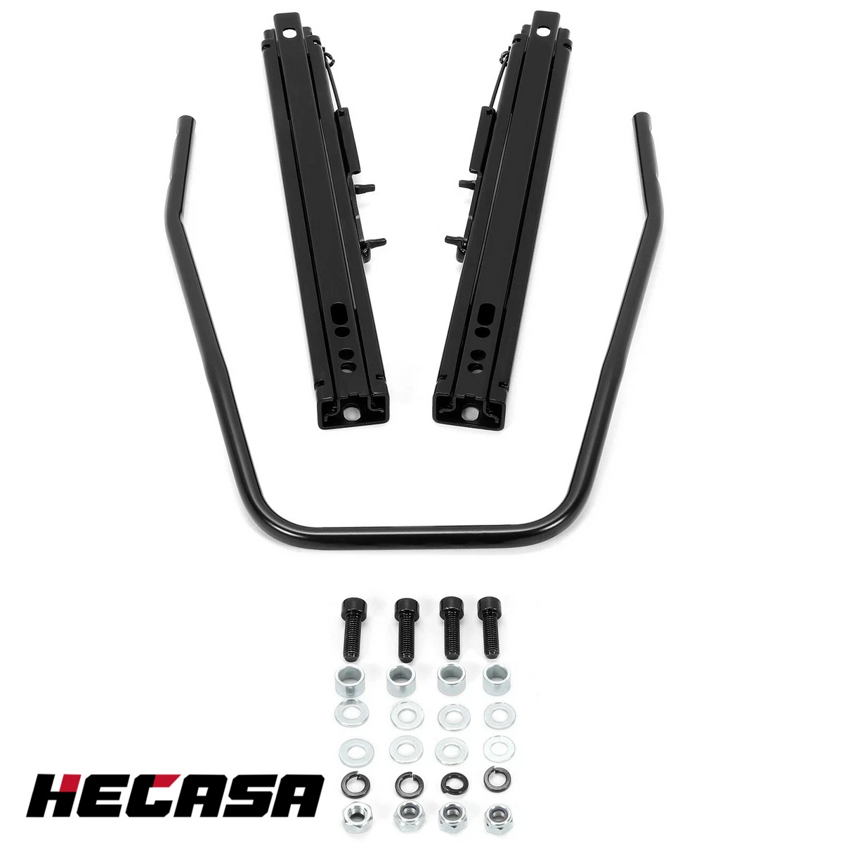 Dual Locking Racing Bucket Seat Sliders Mounting Brackets Base Rail