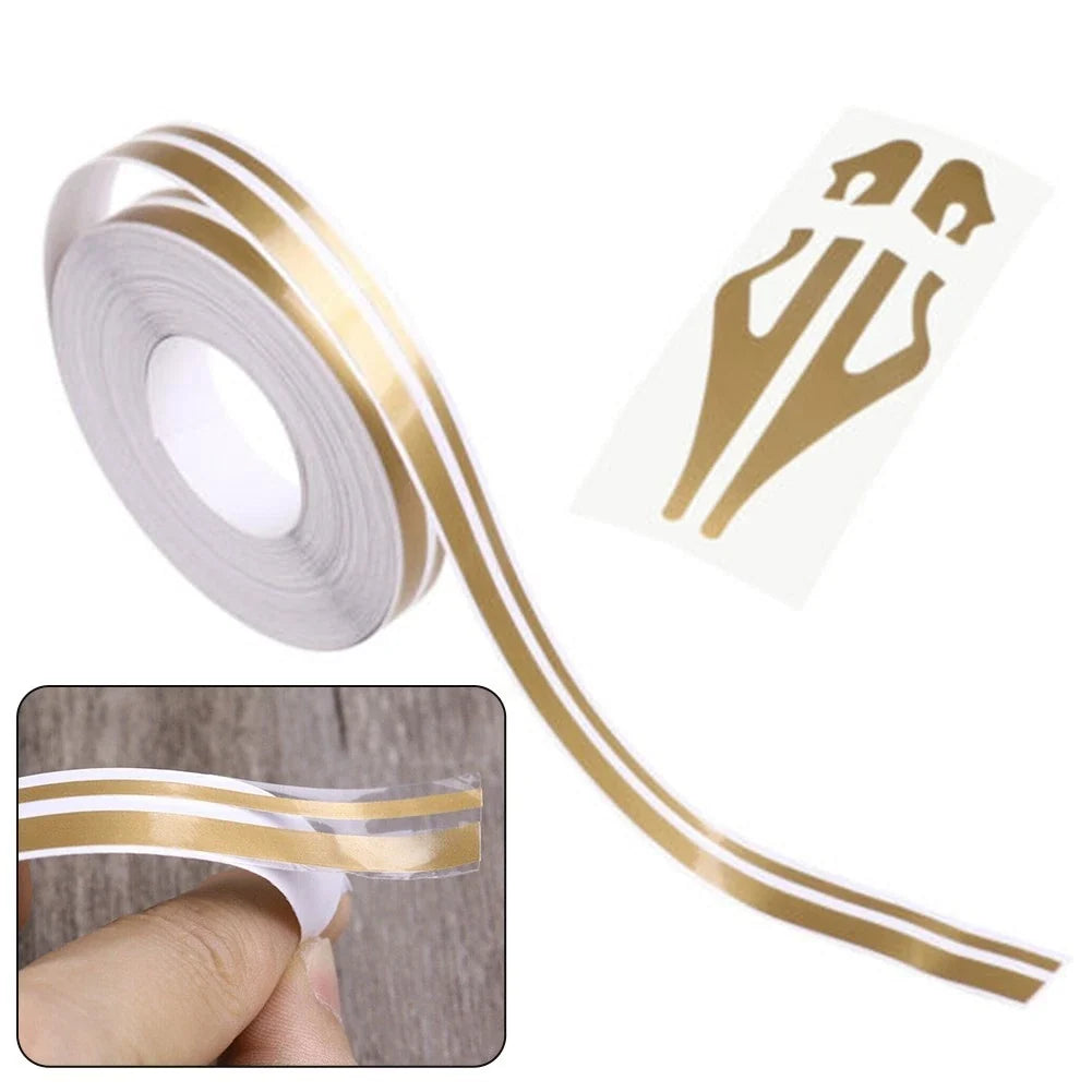 Tape Decal Car Stripe for Universal Applications (2010–2023) - Gold Double Line