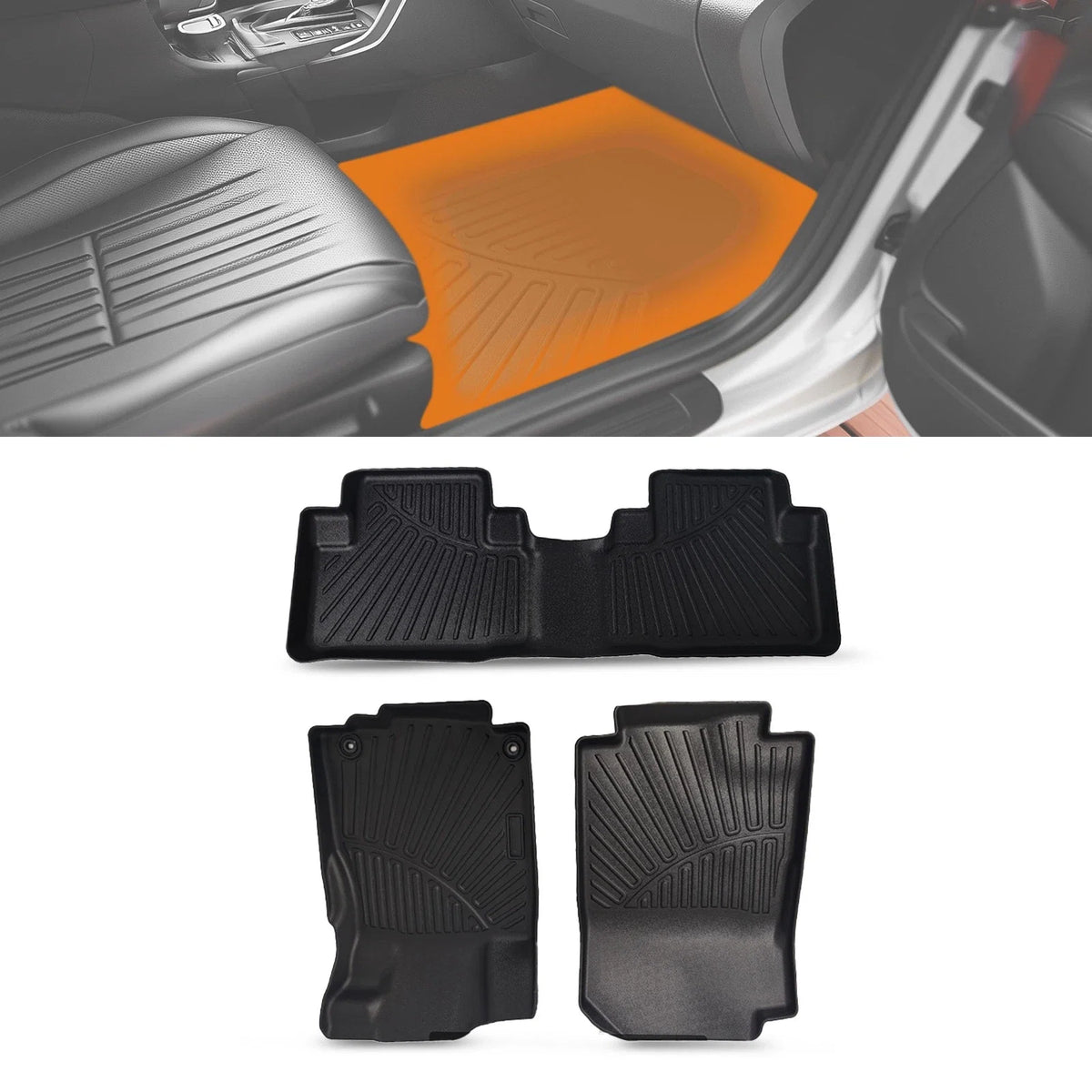 Set of 4 All-Weather Floor Mats for Honda CR-V (2012–2016) TPE Waterproof