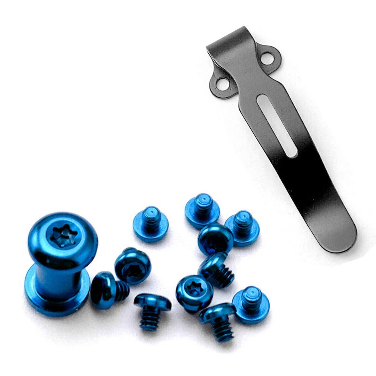 Set of 4 Blue Titanium Alloy Screws for Benchmade 535 Bugout