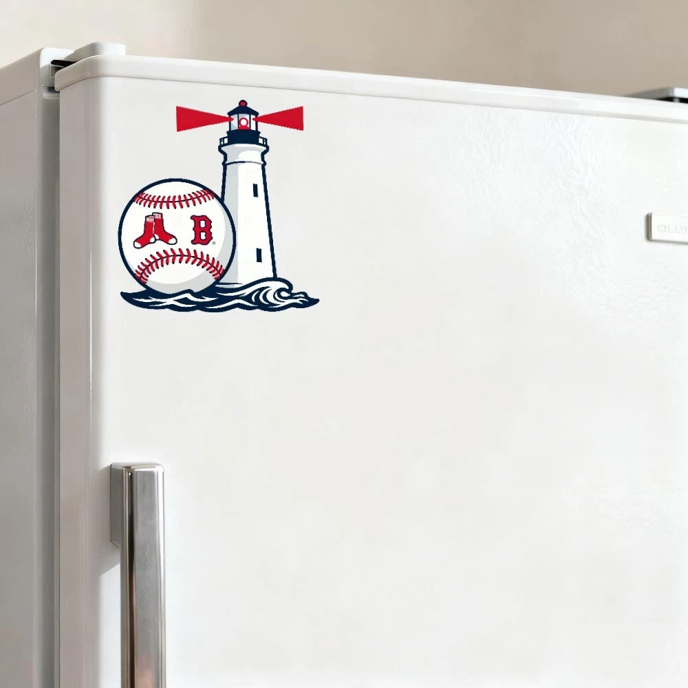 Vinyl Sticker for Laptops Cars - Red Sox Lighthouse Baseball Decor