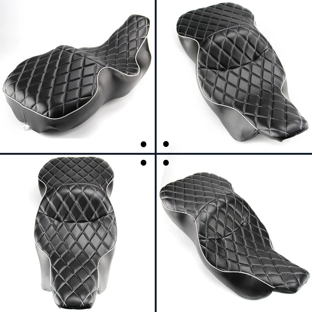 2X Rider Driver Passenger Seat for Harley Electra Glide FLHT FLHTC FLHTCI