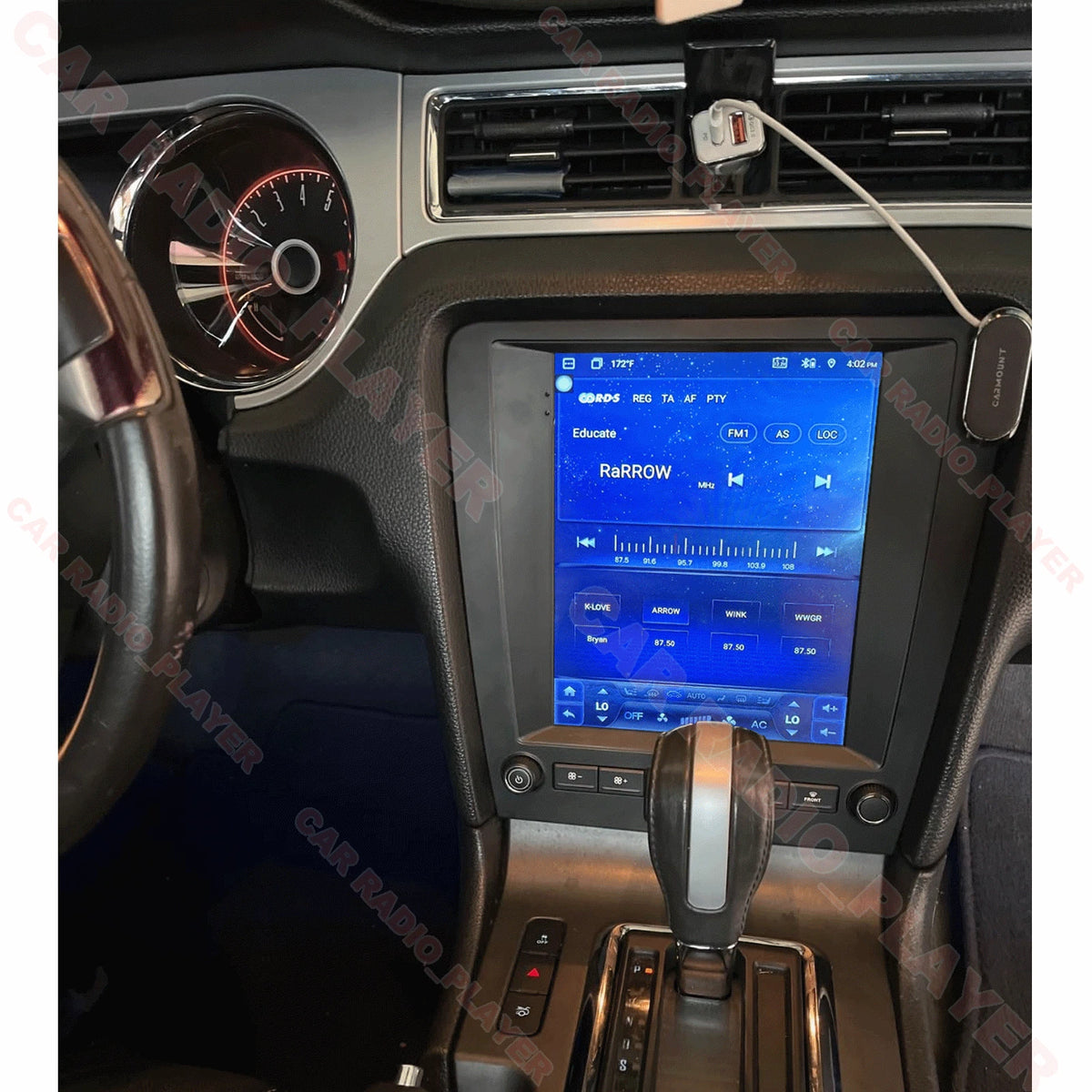 2X CarPlay Android15 Stereo Radio GPS BT for Ford Mustang (2010–2014)
