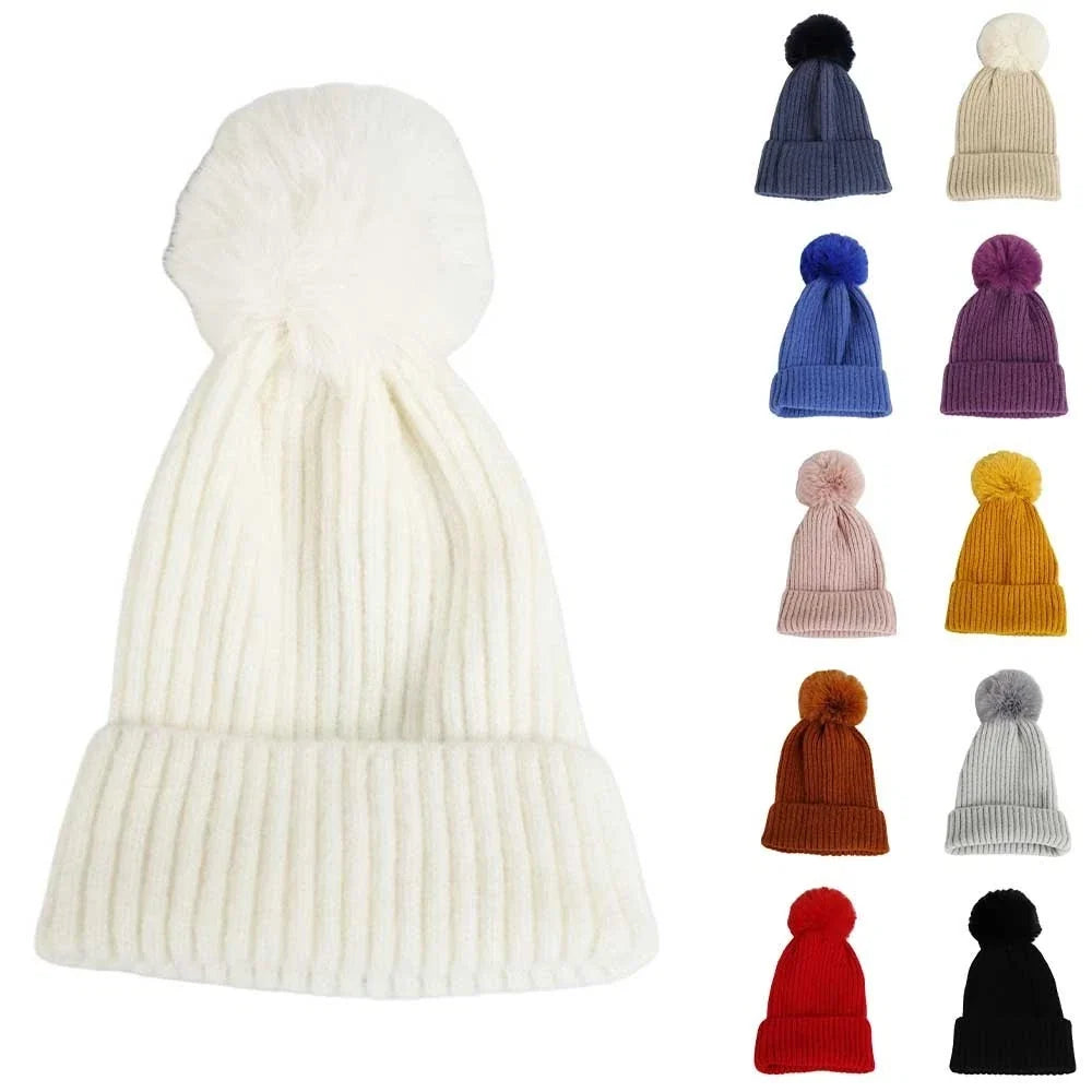 Knitted Hat for Everyday Wear (Cotton Blend, Double Layer)