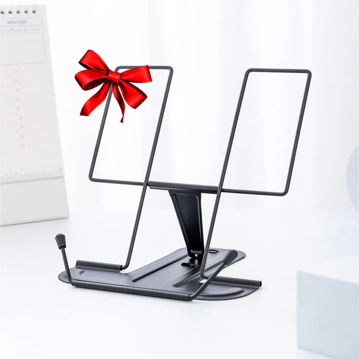 Adjustable Metal Book Stand for Desk GX-YXYDSJ-Black-Mdus1