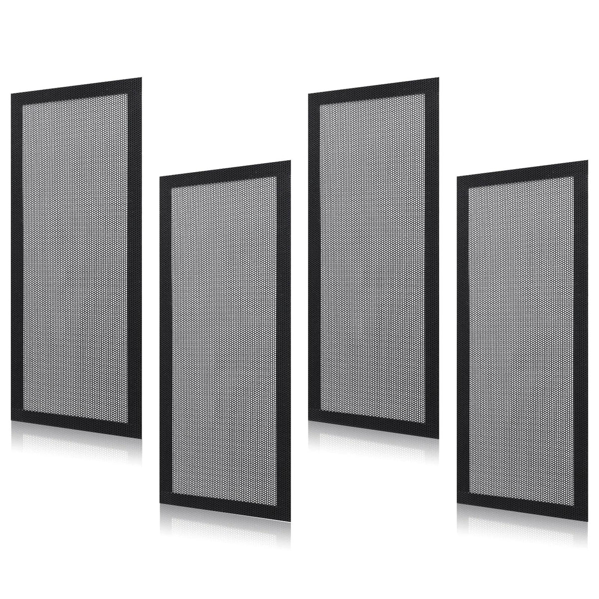 Set of 4 Magnetic Vent Covers for Automotive Use (12x5.5 Inch, Black)