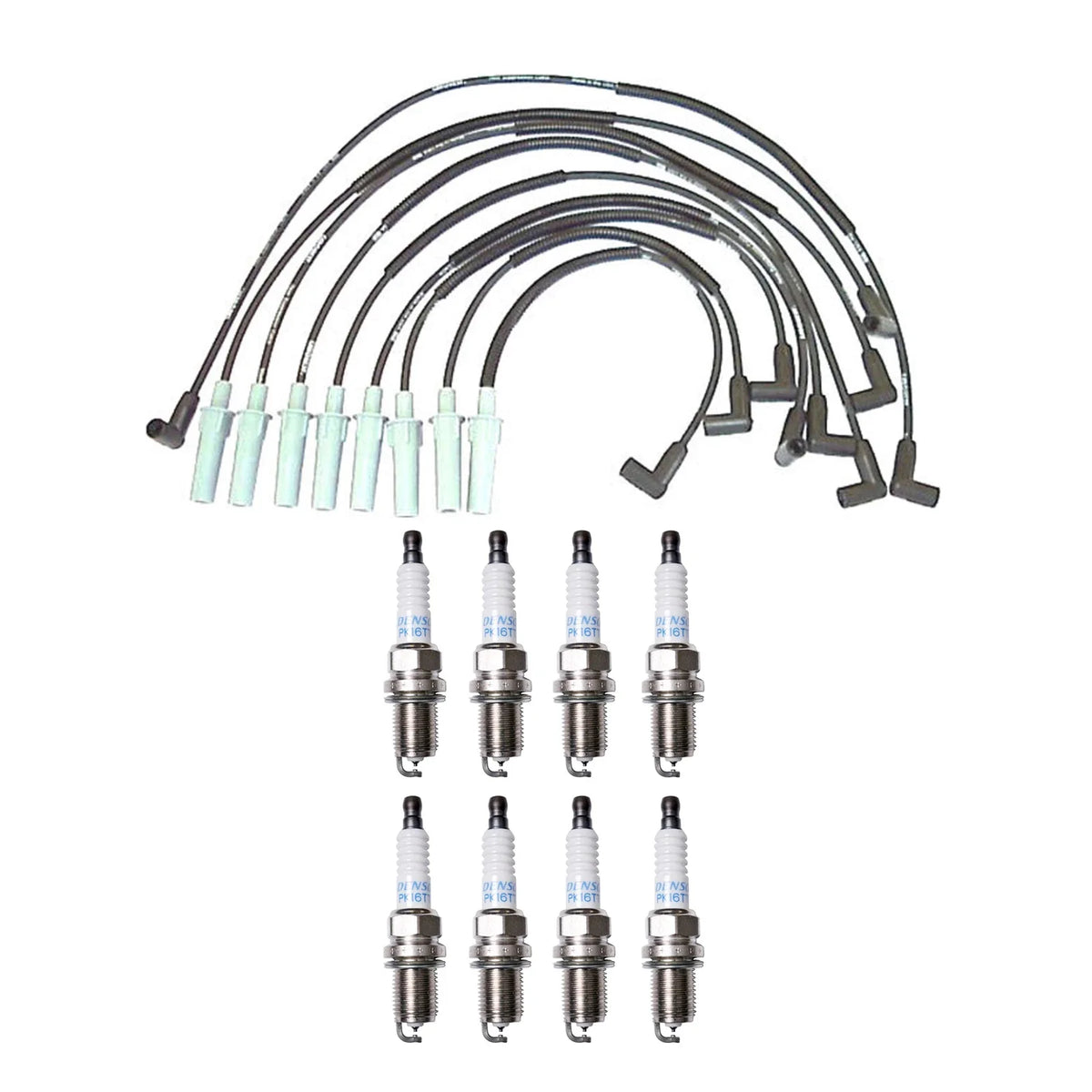 Denso Wire Set & Platinum TT Spark Plugs Kit for Dodge 5.2L 5.9L V8 (1997–2003)