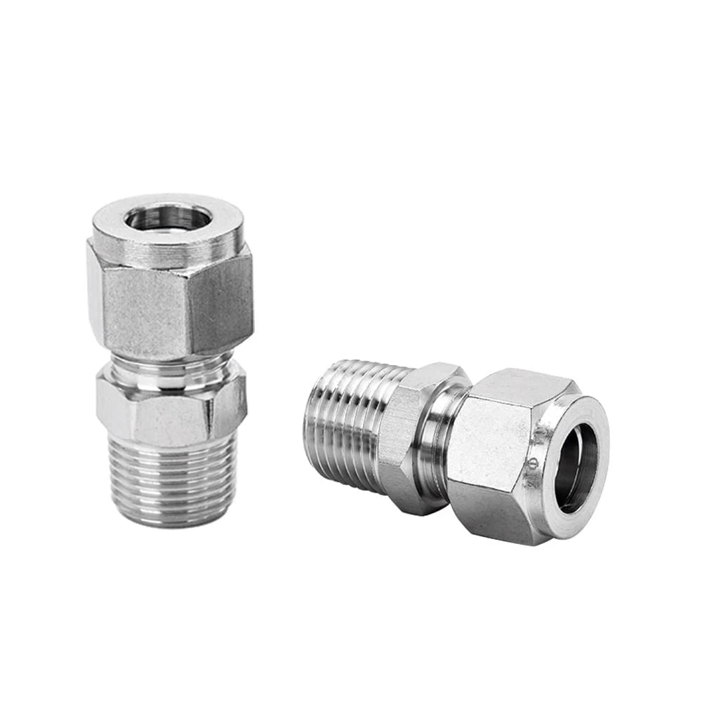 304 Stainless Steel Compression Fitting 1/4" OD x NPT