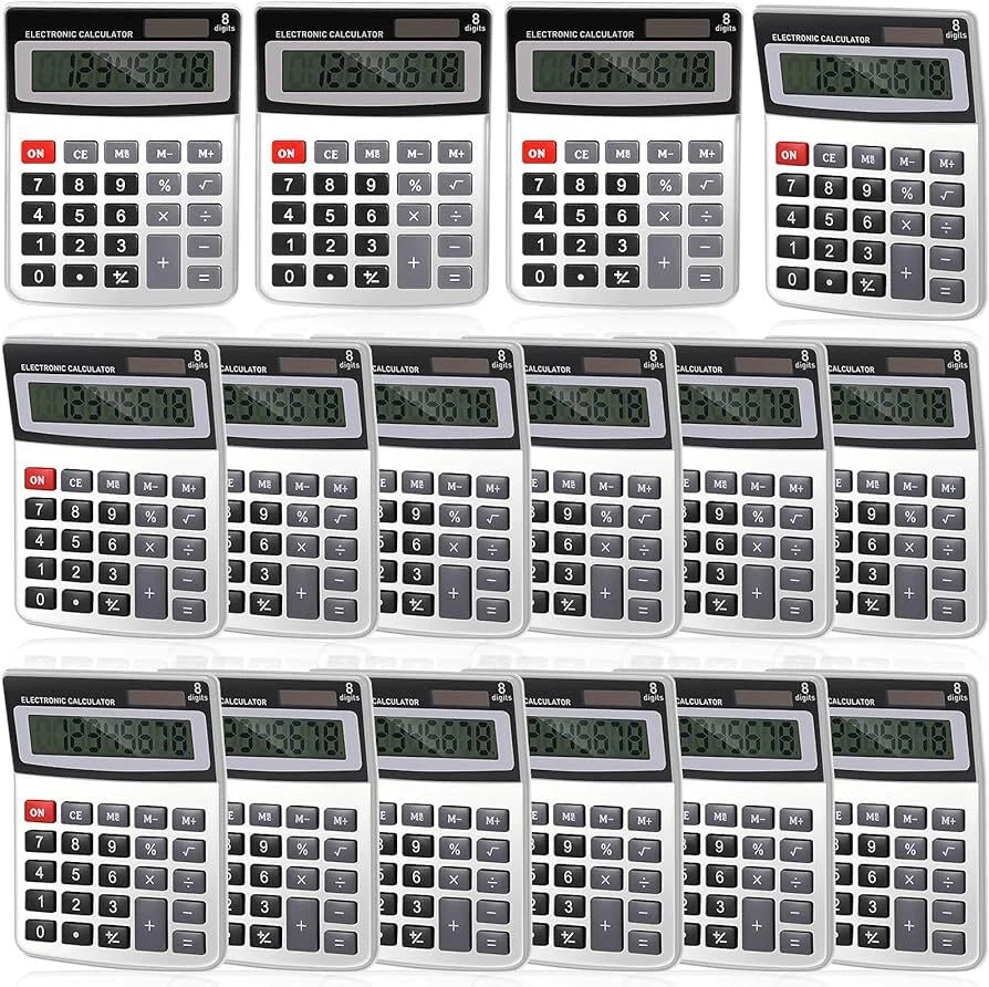 8-Digit Desktop Calculator with Solar Battery for Business Home