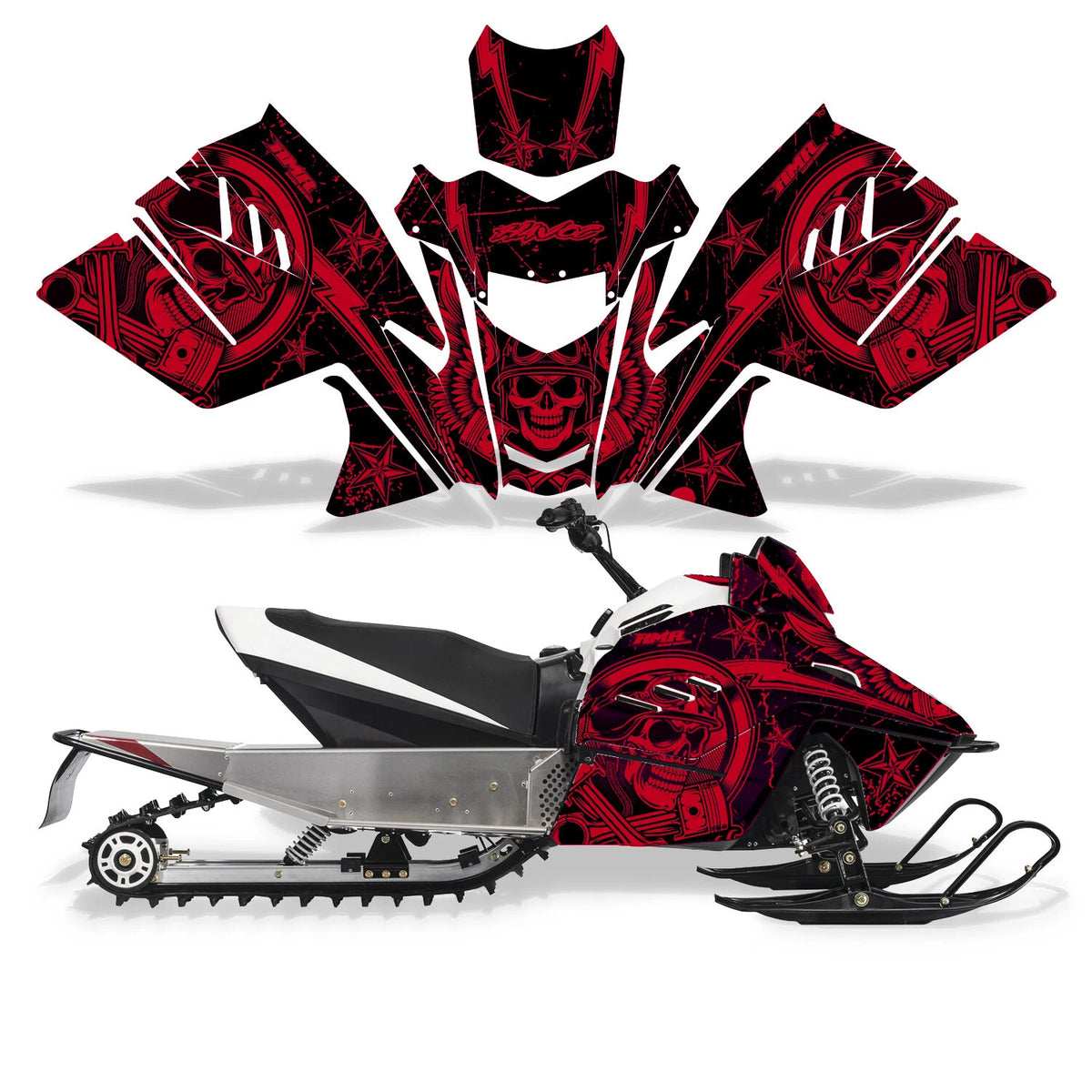 Full Graphics Kit Decal for Arctic Cat ZR200 (2018–2024) HAVOC RED