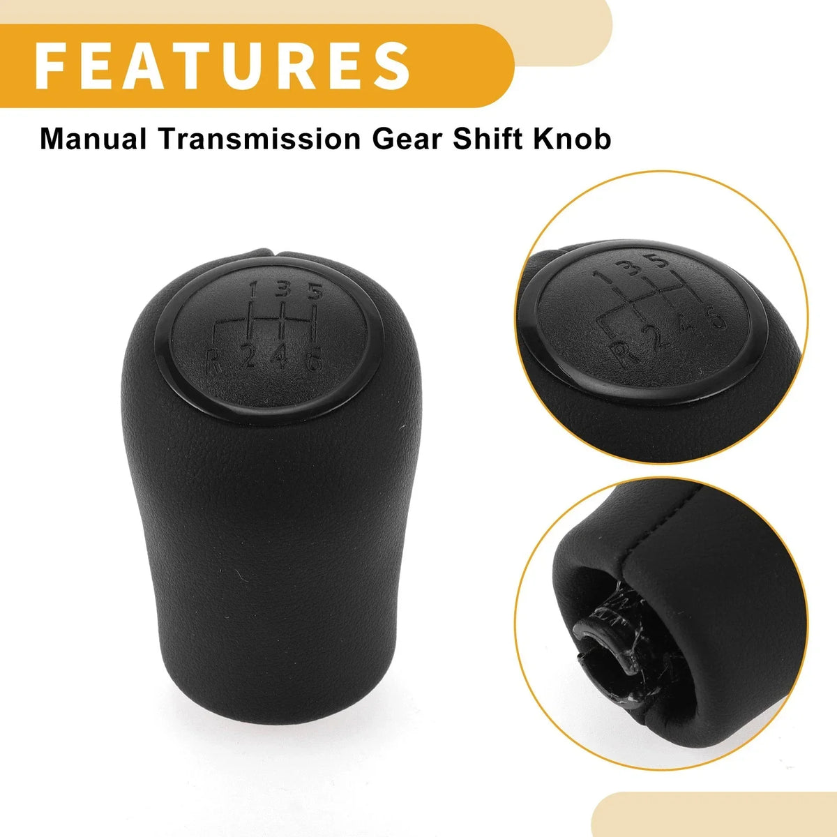 6 Speed Gear Shifter Knob for Mercedes-Benz Vito (2003–2020) Plastic Leather
