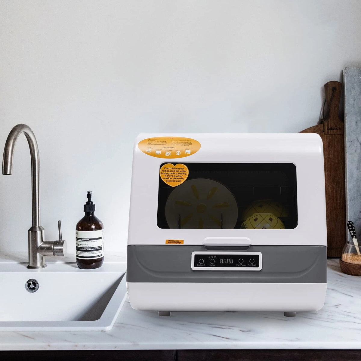 Large Capacity Portable Countertop Dishwasher 1200W 110V