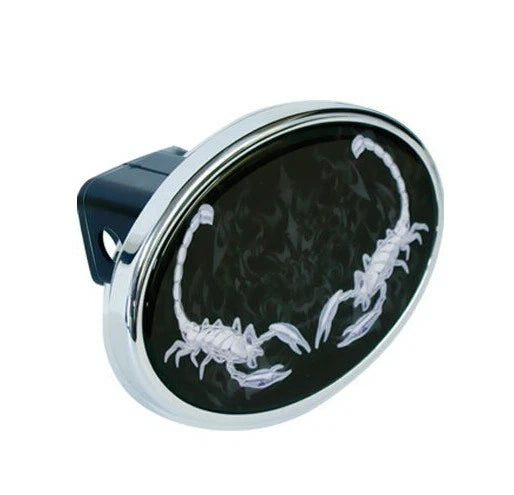 Chrome Metal Oval Tow Trailer Hitch Cover for Scorpions Zodiac (EHC063)